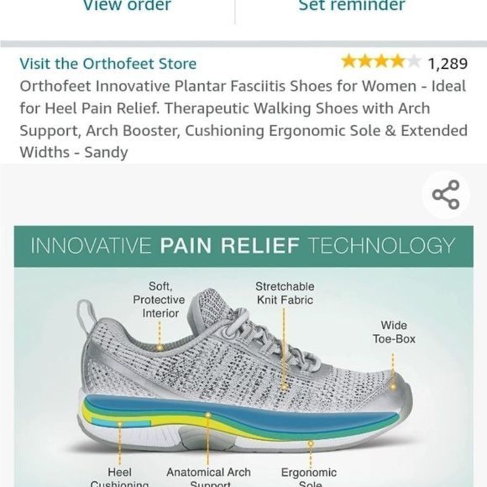Women's Orthofeet sneakers. Light gray. Therapeutic walking‎ shoes. 7 Wide. - Picture 3 of 12